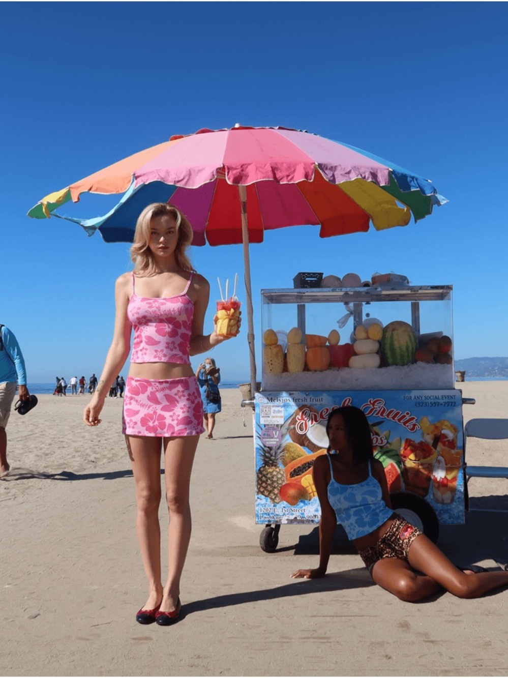 omighty HIBISCUS POINTELLE CAMI IN PINK